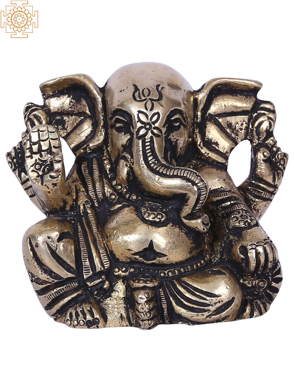 2" Small Lord Ganesha Brass Statue