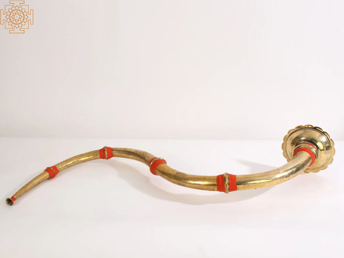 7" Indian Musical Instrument Narsinga in Brass