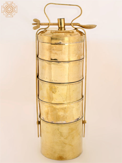 17" Handmade Brass Lunch Box for Home Storage