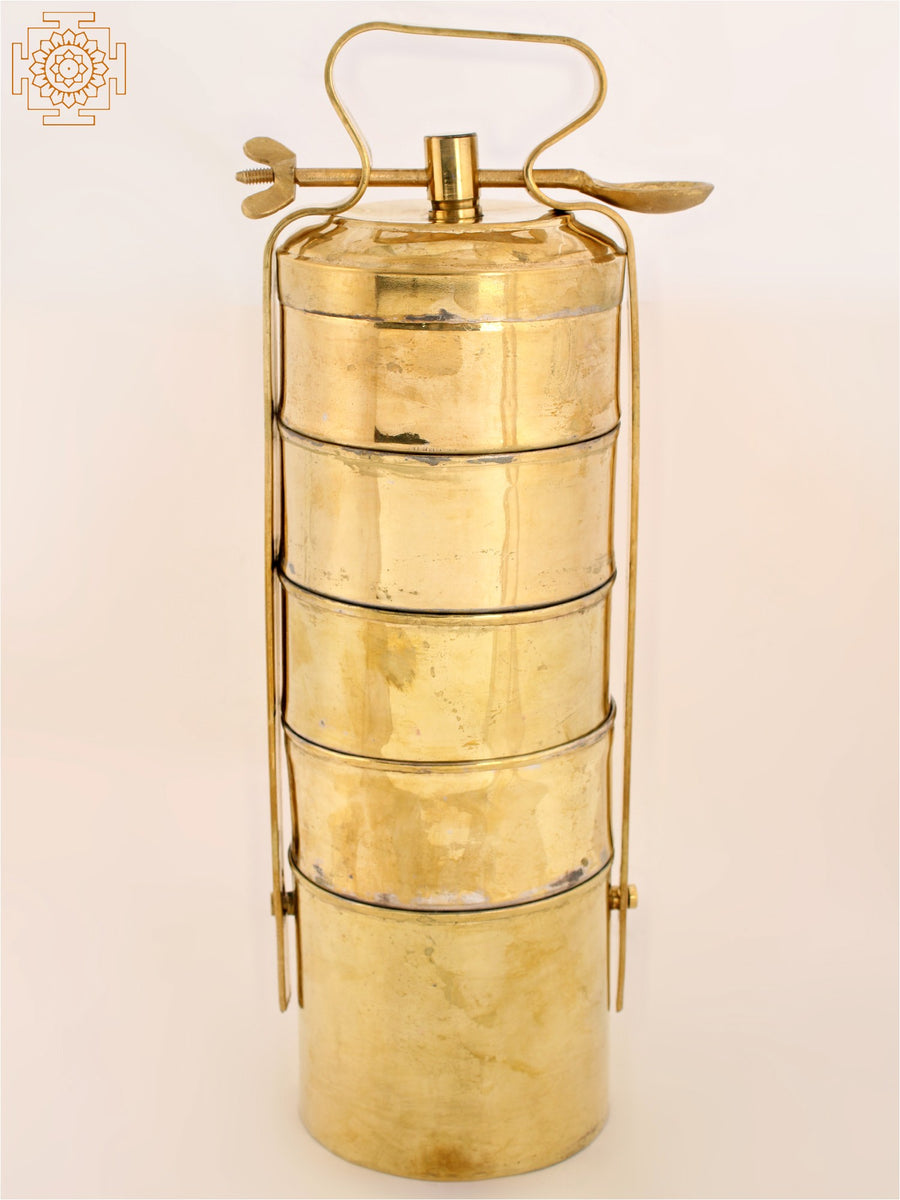 17" Handmade Brass Lunch Box for Home Storage