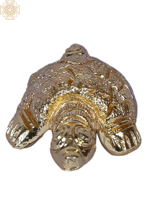 2" Small Kurma Brass Turtle Idol Gold Plated