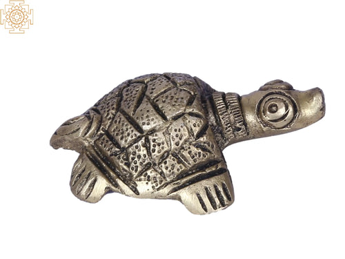 2" Small Brass Turtle Statue Handmade