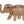 2'' Small Walking Baby Elephant Figurine | Gold-Plated Brass Statue
