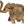 4'' Small Traditional Dressed Elephant | Gold-Plated Brass