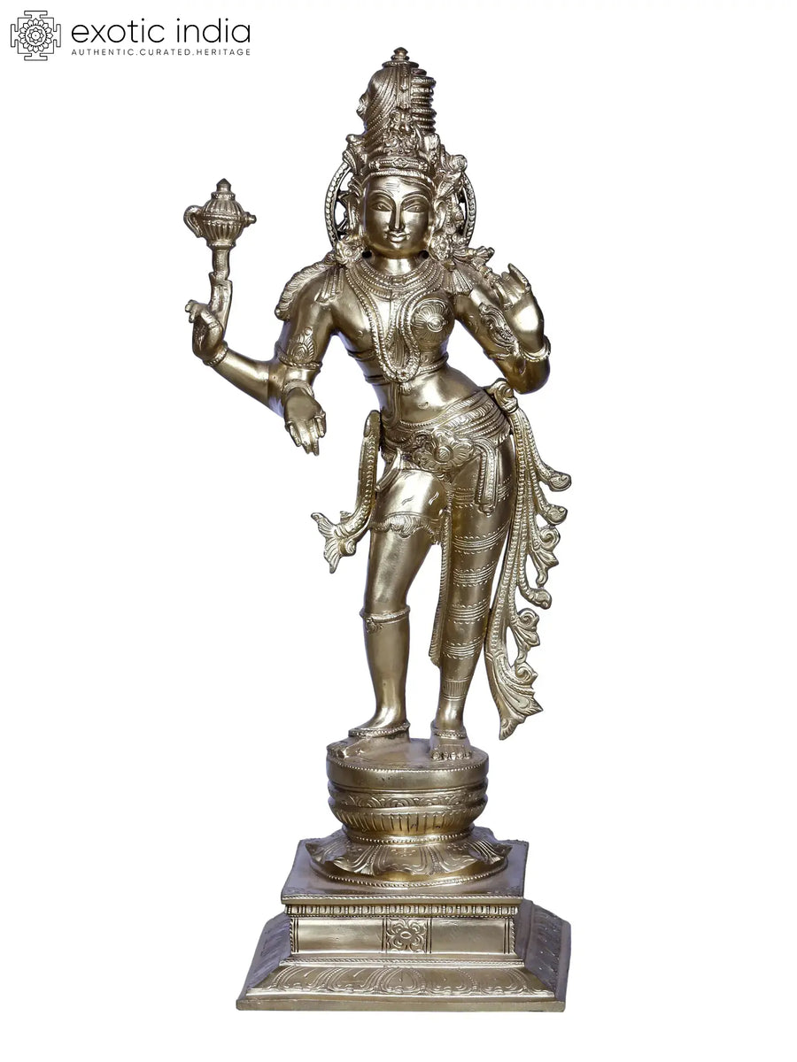 Ardhanarishvara Handmade Brass Statue for Pooja