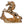 3'' Small Horse Figurine on Rock | Gold-Plated Brass Statue