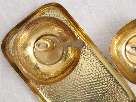 Brass Dessert Thali Set | Handmade | Made In India