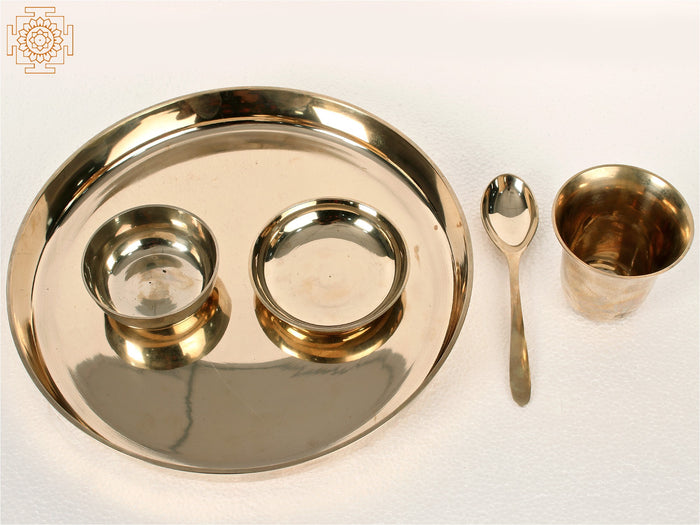 Brass Dinner Thali Set | Handmade | Made In India