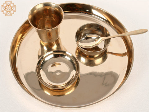 Brass Dinner Thali Set | Handmade | Made In India