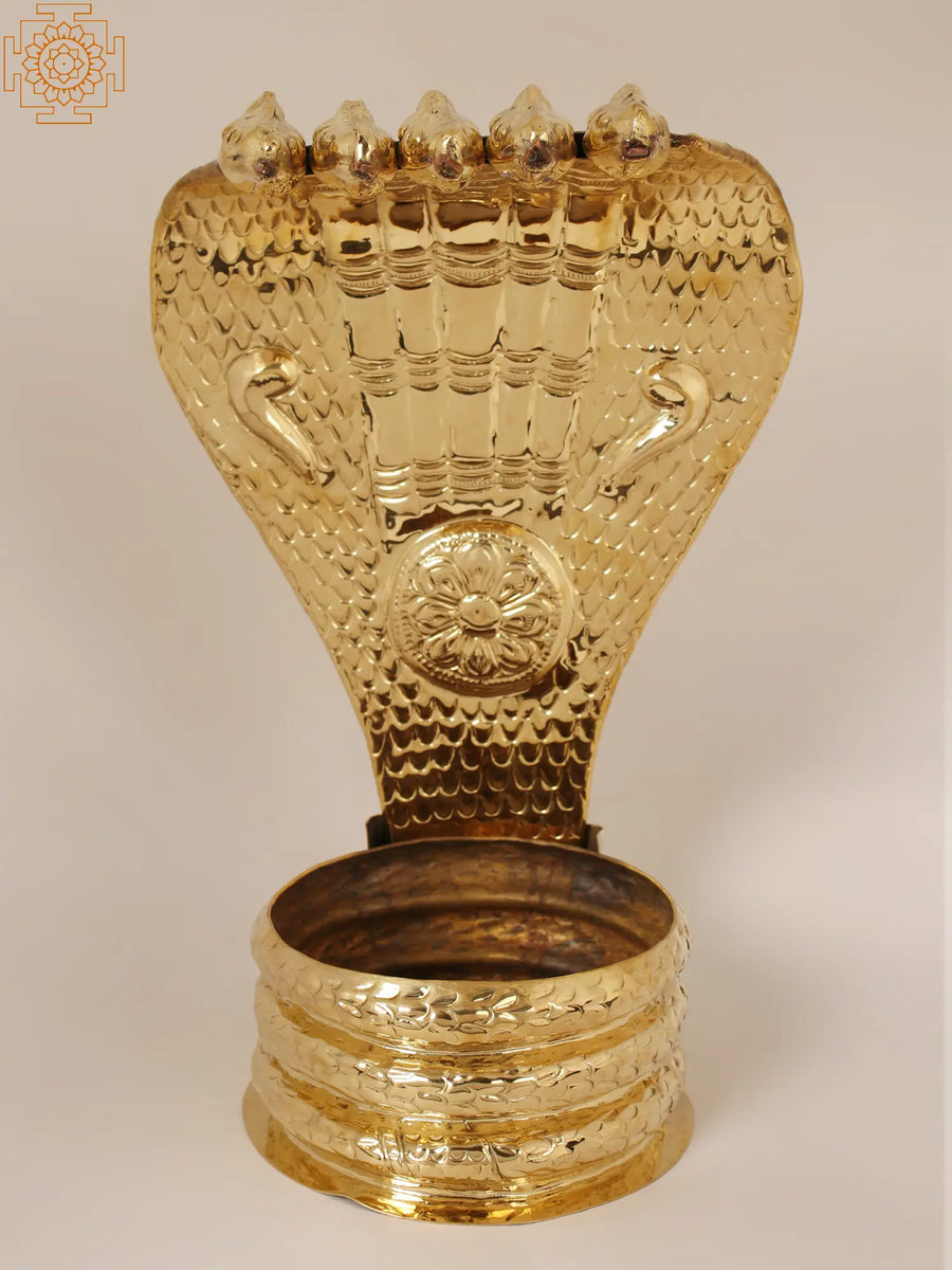 Brass Linga Sheath Idol for Pooja