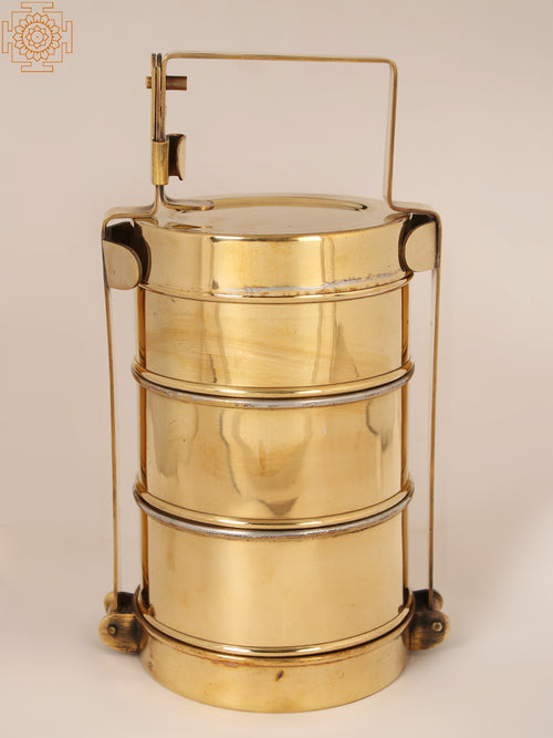 11" Handmade Brass Lunch Box for Home Storage
