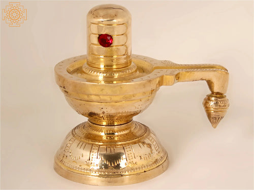 4" Brass Shiva Linga Idol Handmade
