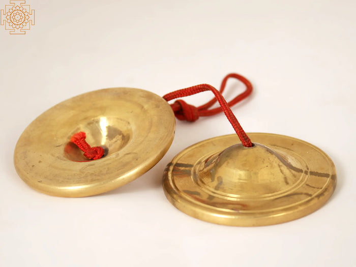 2" Small Brass Manjeera | Musical Instrument
