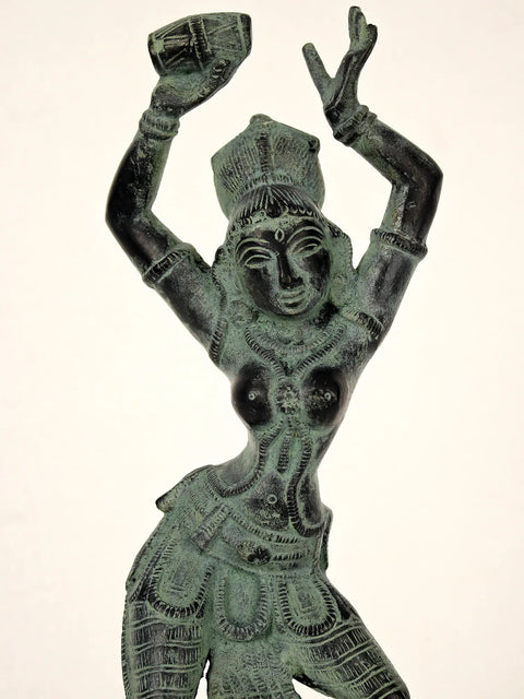 11" Dancing Apsara in Brass