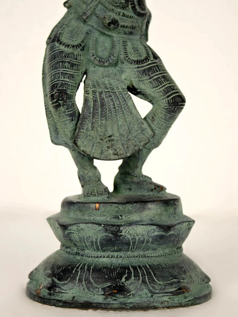 11" Dancing Apsara in Brass
