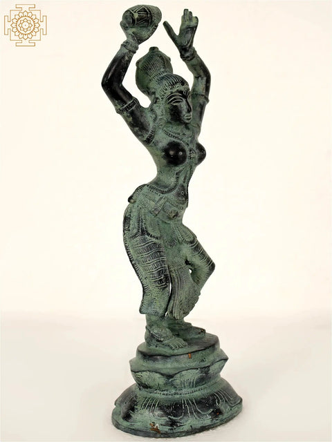 11" Dancing Apsara in Brass