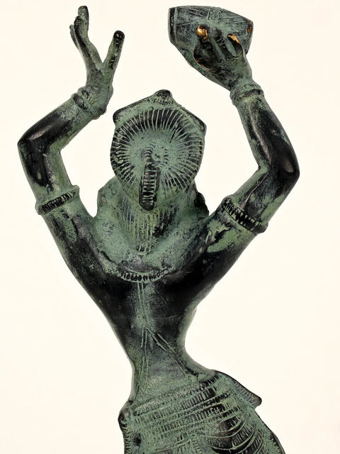 11" Dancing Apsara in Brass