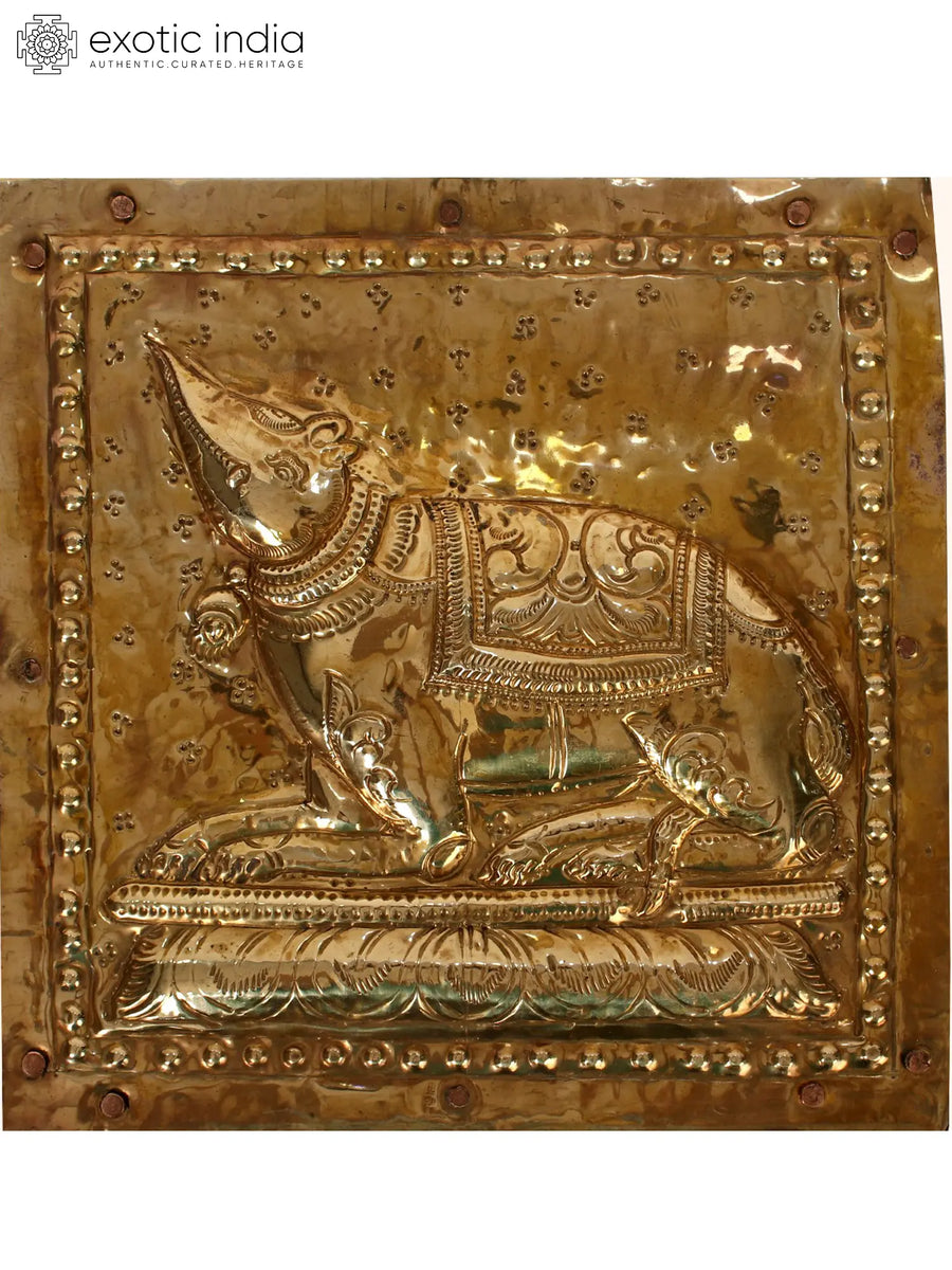 Mooshak Repousse Brass and Iron Decorative Plate