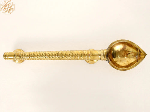 18" Handmade Brass Yagya Spoon for Pouring Ghee