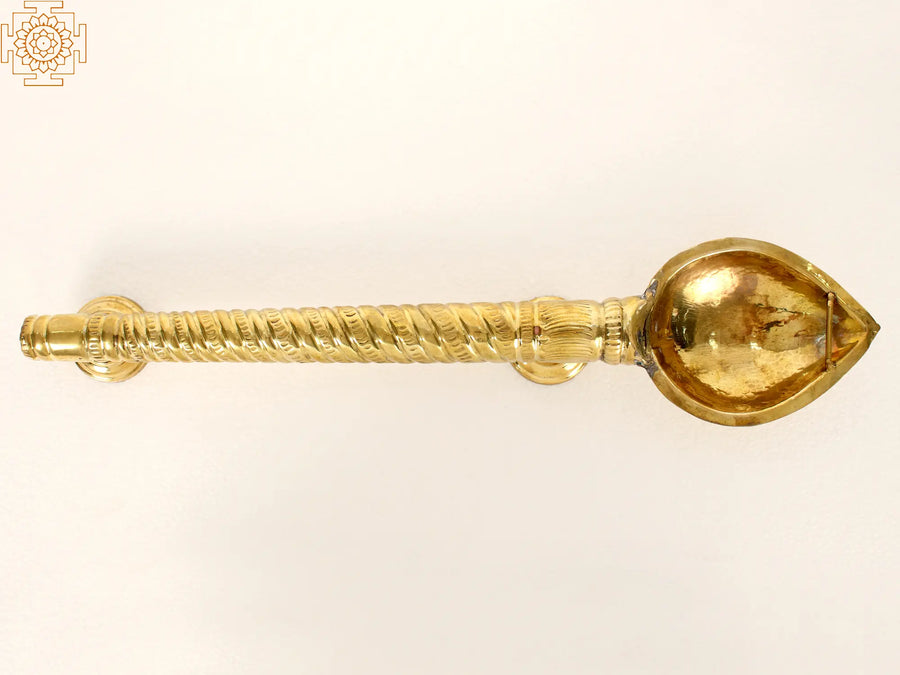 18" Handmade Brass Yagya Spoon for Pouring Ghee
