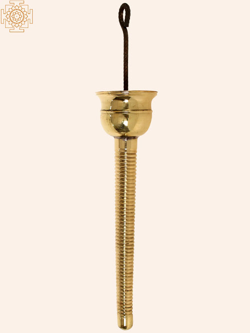 22" Brass Ceiling Oil Torch for Temples Handmade