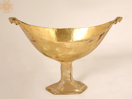 3" Solid Brass Vibhuti Cup - Handmade Pooja Vessel