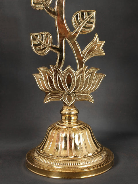 23" Tree Lamp (Lord Ganesha Lamp) In Brass | Handmade | Made In India