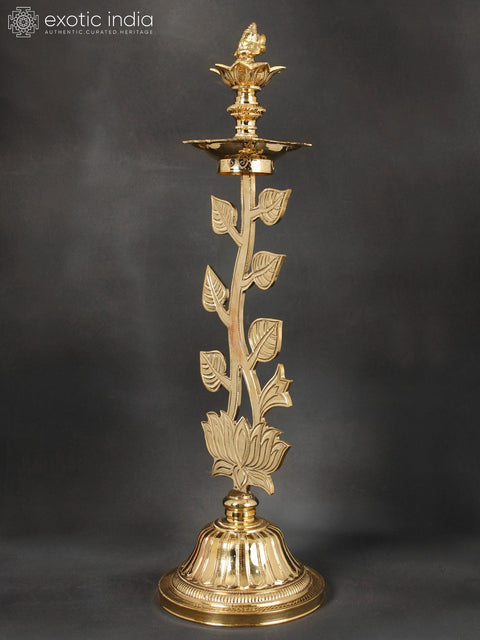23" Tree Lamp (Lord Ganesha Lamp) In Brass | Handmade | Made In India