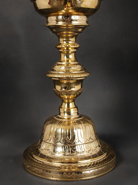 24" Lord Ganesha Lamp in Brass | Handmade | Made in India