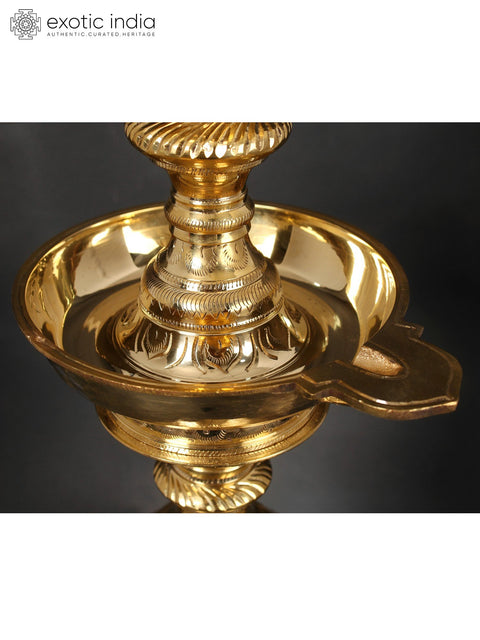 24" Lord Ganesha Lamp in Brass | Handmade | Made in India