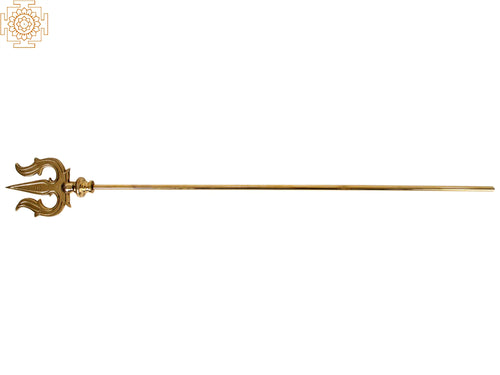 Lord Shiva's Trishul Brass Statue Handmade