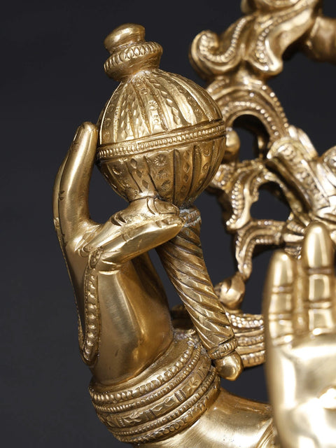 26" Chaturbhuja Lord Ganesha Brass Statue