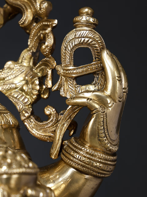 26" Chaturbhuja Lord Ganesha Brass Statue
