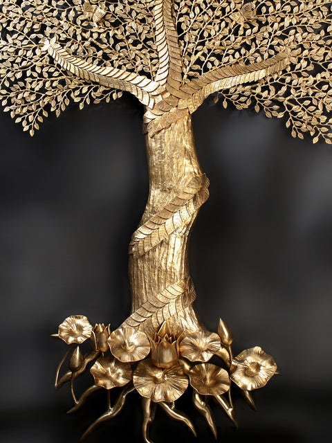 78" Super Large Tree of Life in Brass | Wall Mounted | Home Decor