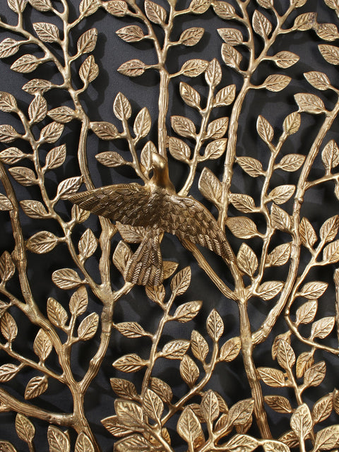 61" Large Brass Tree of Life with Perched Birds | Wall Hanging | Home Decor