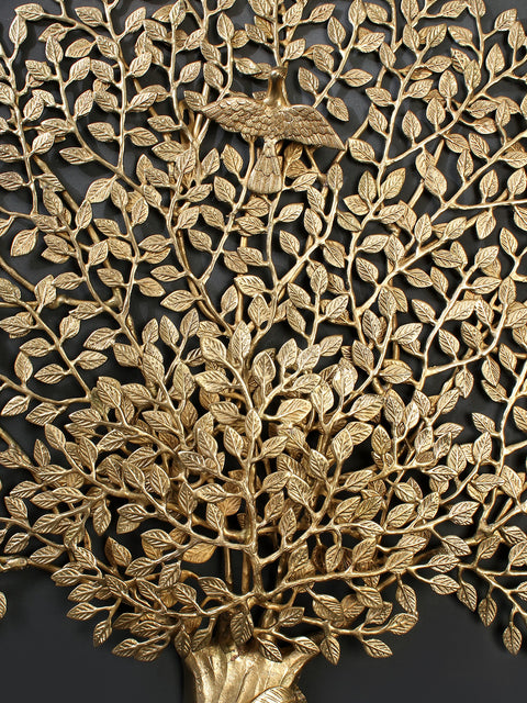 47" Large Wall Hanging Designer Tree of Life in Brass | Made In India