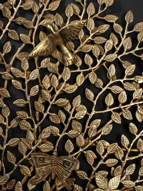 44" Large Brass Tree of Life with Roots | Wall Hanging