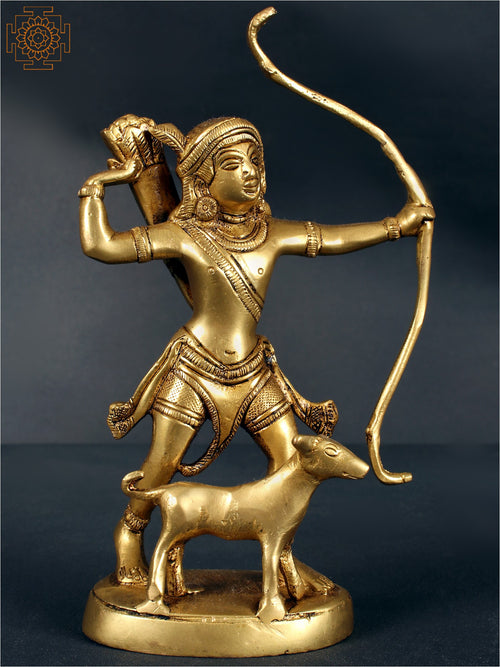 7" Kirateshwar Brass Statue - Lord Shiva's Avatar Idol