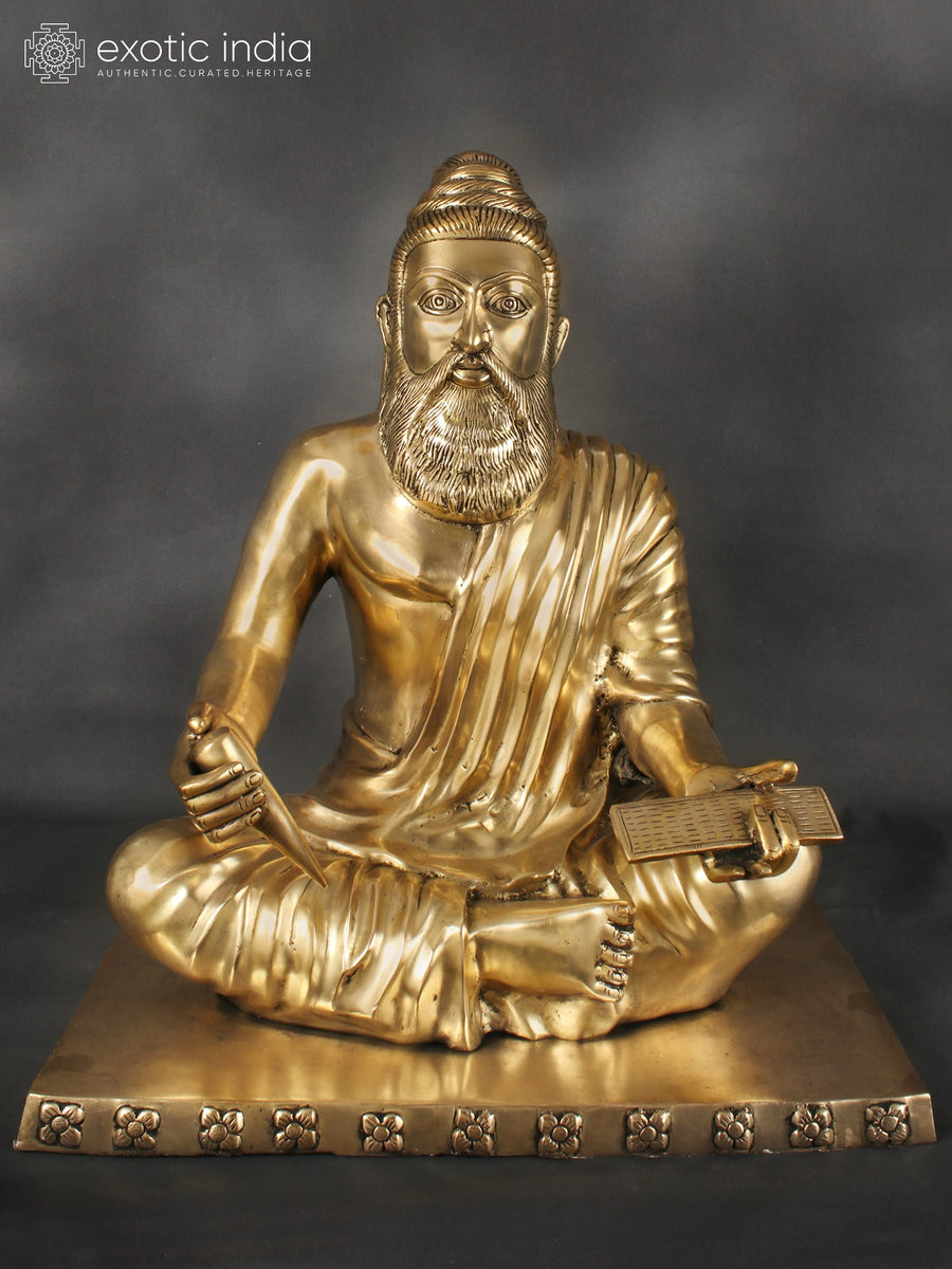 26" Maharishi Valmiki Handmade Brass Statue