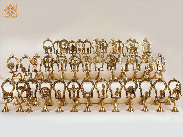 Set of 40 Upacharas Brass Puja Ritual Items
