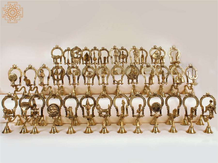 Set of 40 Upacharas Brass Puja Ritual Items