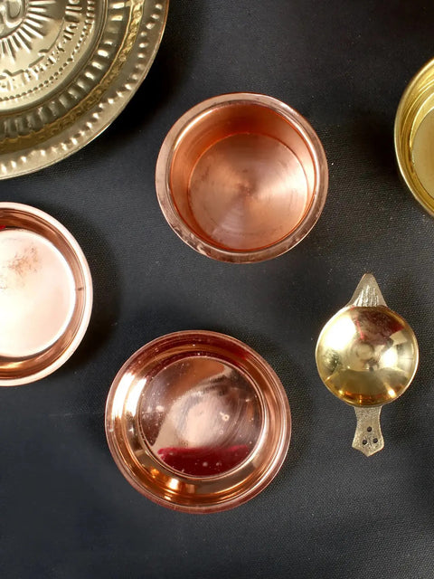 Hindu Ritual Agnihotra Set | Copper and Brass