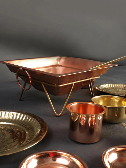 Hindu Ritual Agnihotra Set | Copper and Brass