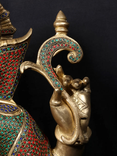 23'' Four Hand Ganesha | Fine Stone Work