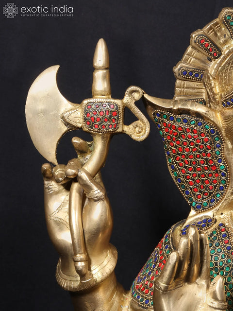 23'' Four Hand Ganesha | Fine Stone Work