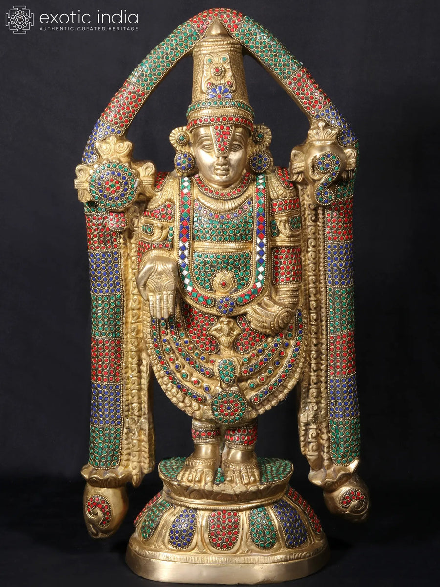 23" Tirupati Balaji Venkateswara Stone Statue Handmade