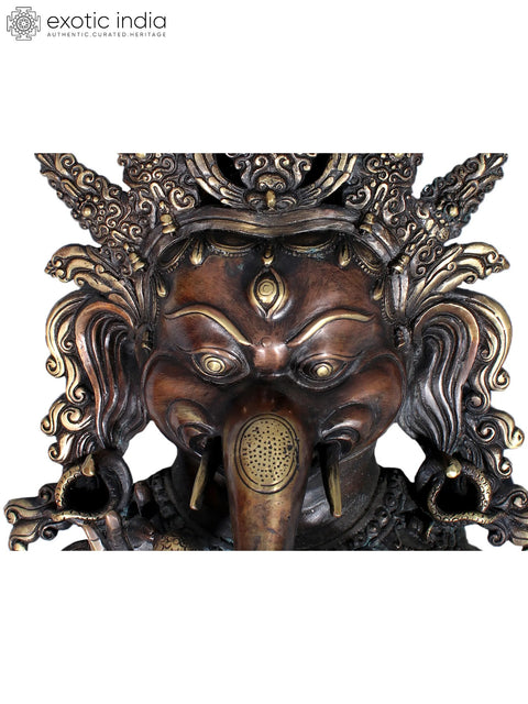 11" Lord Ganesha Face Mask from Nepal