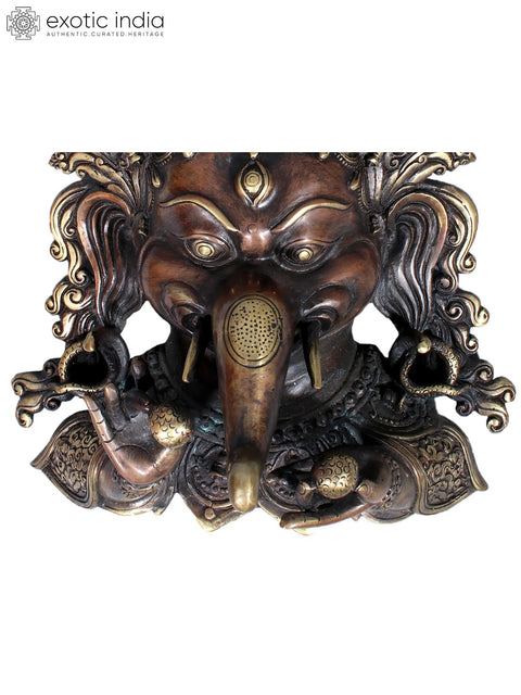 11" Lord Ganesha Face Mask from Nepal
