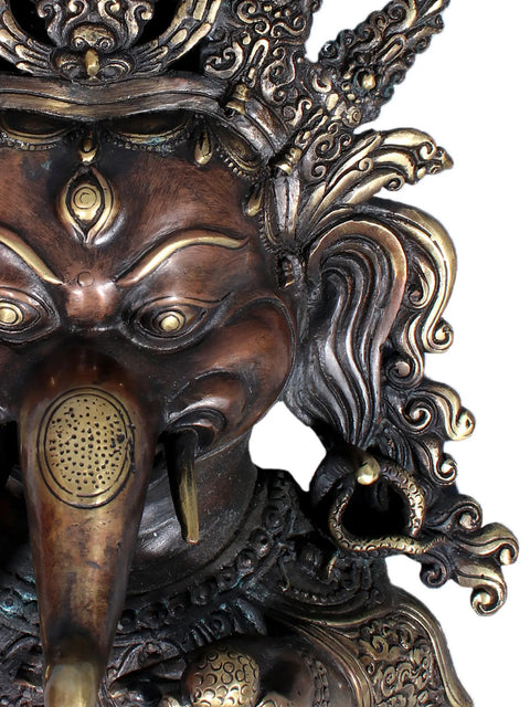 11" Lord Ganesha Face Mask from Nepal