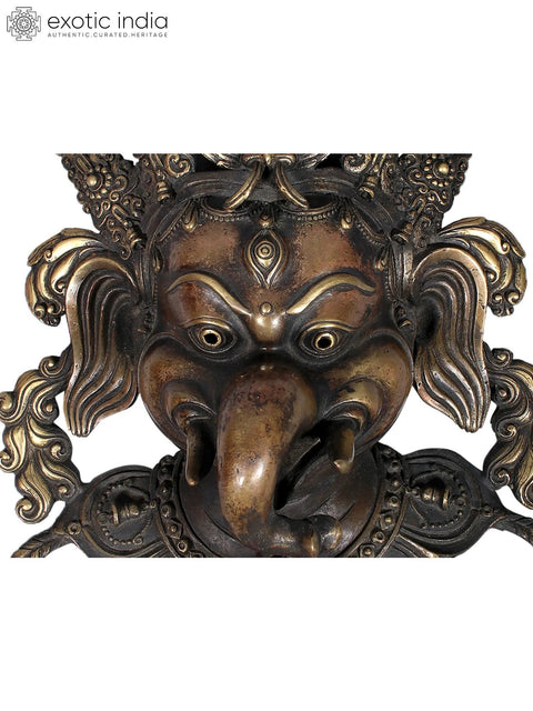 13" Namaskar Ganesha Face from Nepal